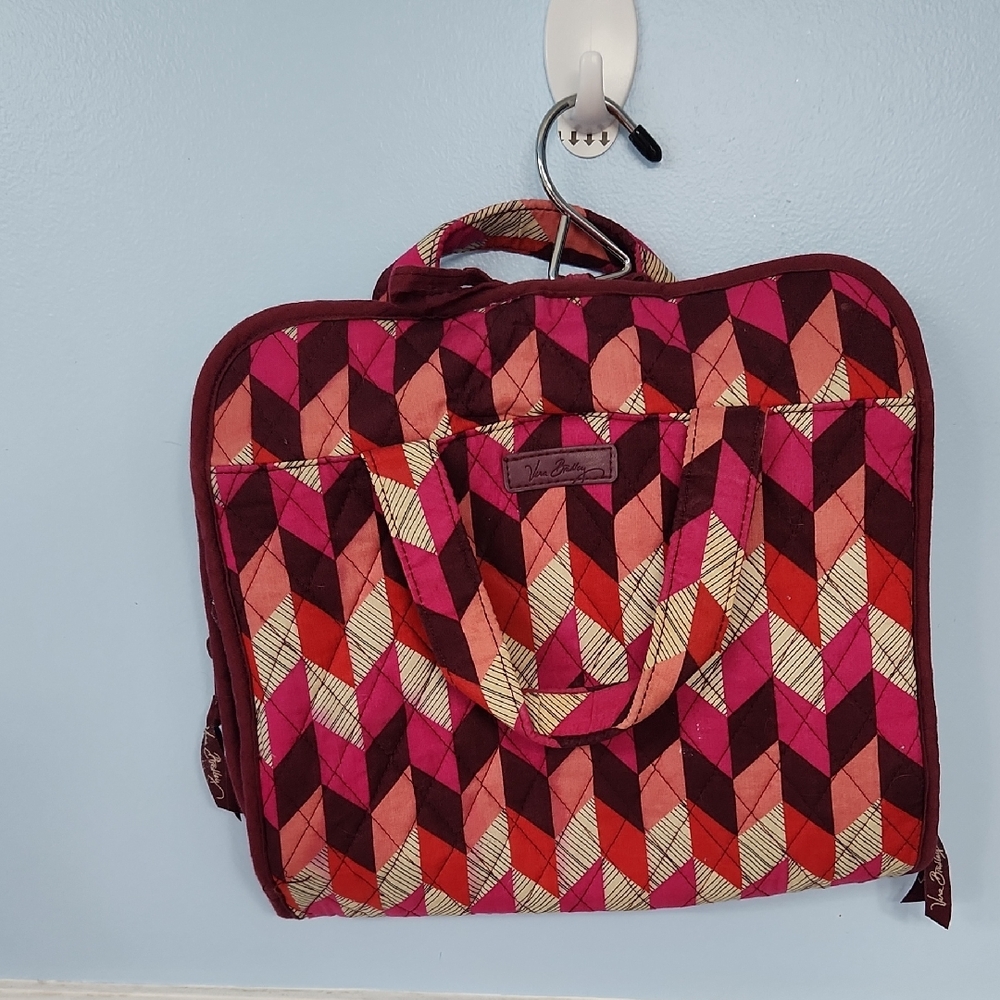 Vera Bradley Pink and Red Chevron Travel Bag